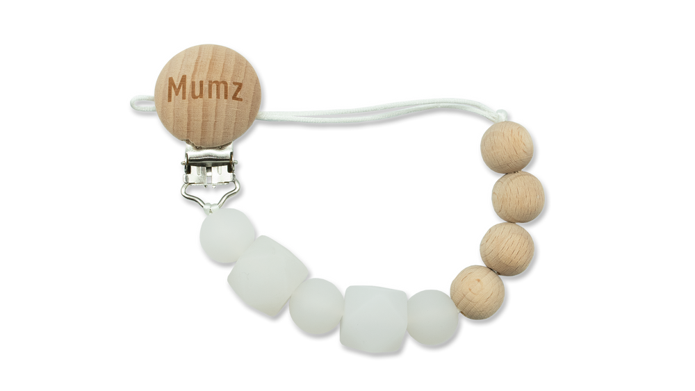Silicone & Wooden Pacifier Clips